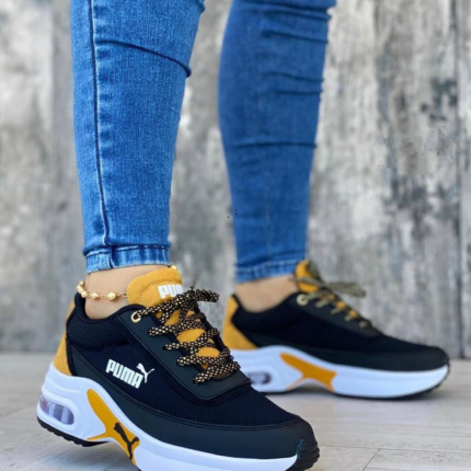 Puma Negro Mostaza Plataforma